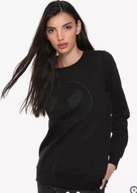 Disney Nightmare Before Christmas Jack Skellington Beaded Sweatshirt S